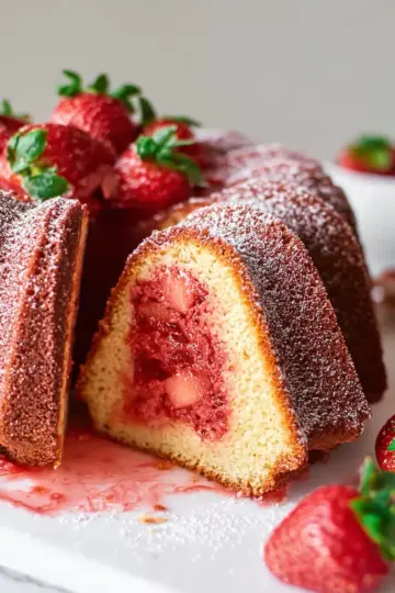 Strawberry Pound Cake