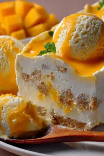 Mango Cheesecake Ice Cream