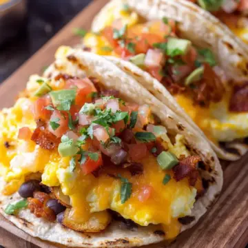 Potato Egg and Cheese Breakfast Tacos