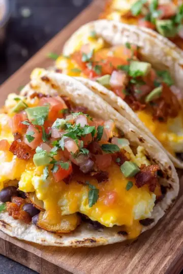 Potato Egg and Cheese Breakfast Tacos