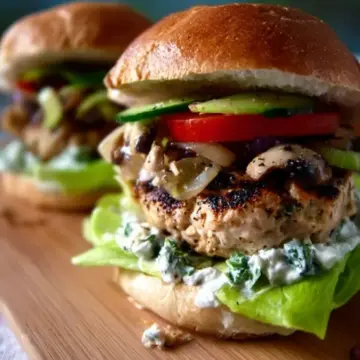 Greek Inspiration – Chicken Burgers with Tzatziki