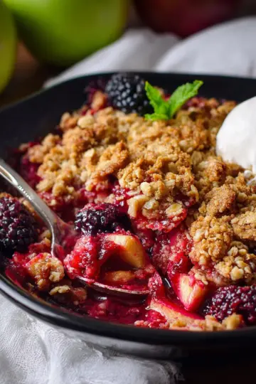 Blackberry and Apple Crumble