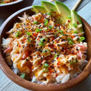 Spicy Crab Sushi Bowls