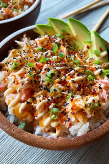 Spicy Crab Sushi Bowls