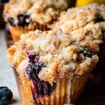 Blueberry crumble muffins