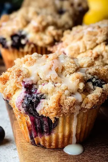 Blueberry crumble muffins