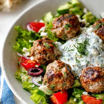 Greek Meatballs with Tzatziki Sauce
