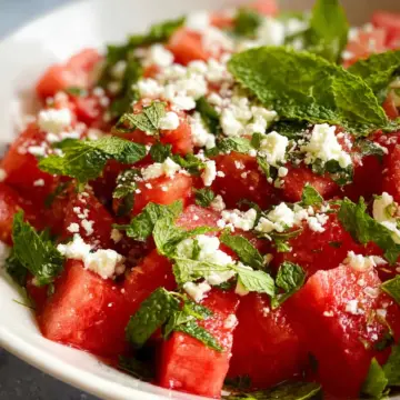 Watermelon, Feta & Mint Salad