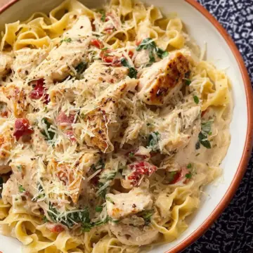 Creamy Garlic Parmesan Chicken and Noodles