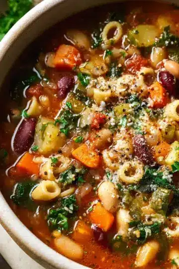 Classic Minestrone Soup with Gluten-Free Noodles