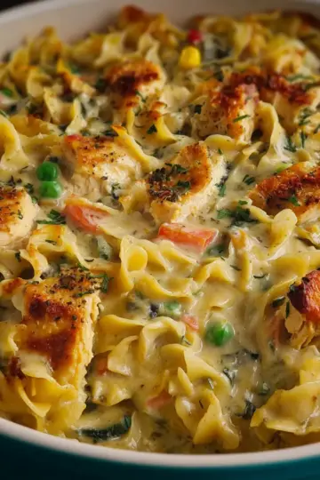 Easy Chicken Noodle Casserole (Creamy Comfort Food)