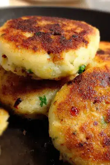 Stuffed potato cakes