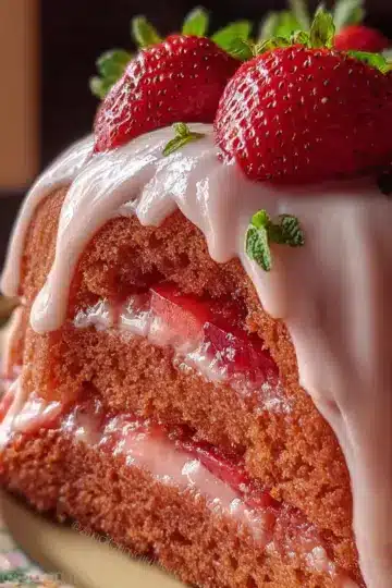 Strawberry Honeybun Cake