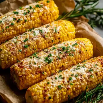 Easy Corn on the Cob with Parmesan Cheese