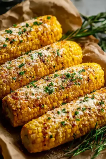 Easy Corn on the Cob with Parmesan Cheese