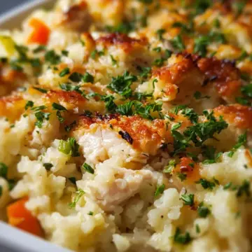 Healthy Chicken Cauliflower Rice Casserole