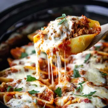 Slow Cooker Stuffed Shells with Meat