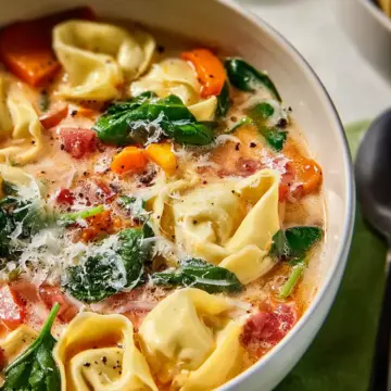 Classic Vegetarian Tortellini Soup