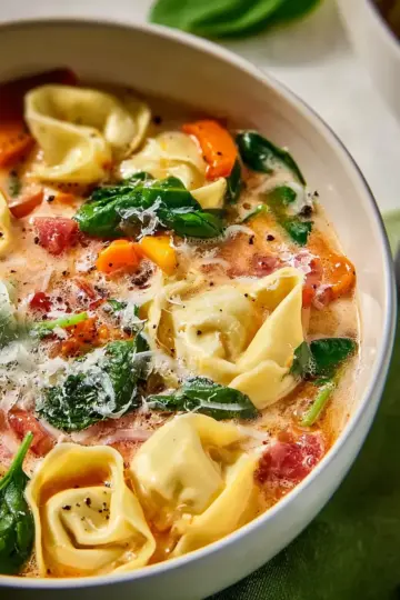 Classic Vegetarian Tortellini Soup