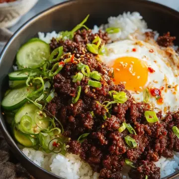 Quick and Easy Korean Ground Beef Bowl