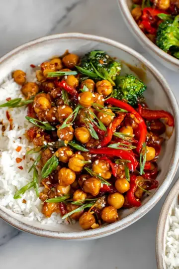 General Tso’s Chickpea Stir Fry