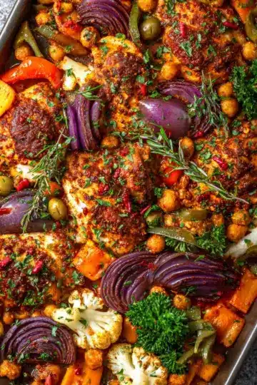 Harissa Sheet Pan Chicken & Veggies