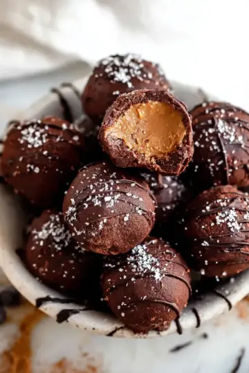 Vegan Chocolate Caramel Truffles