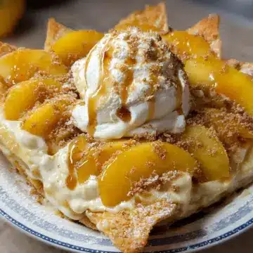 Peach Cobbler Cheesecake Nachos: Easy, Creamy, and Irresistible