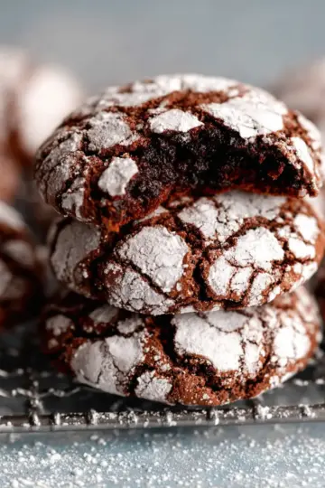 Gluten Free Chocolate Crinkle Cookies