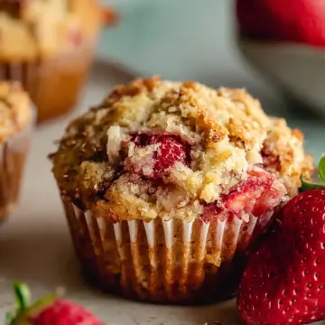 Homemade Paleo Strawberry Rhubarb Muffins