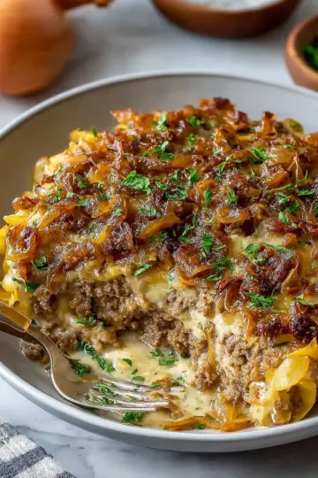 Family French Onion Hamburger Casserole
